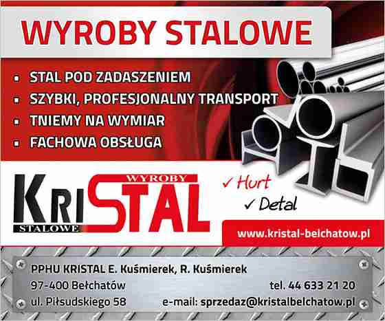 Przedsiębiorstwo Produkcyjno-Handlowo-Usługowe "KRISTAL" Emilia Kuśmierek, Robert Kuśmierek - blachy BEŁCHATÓW blachy BEŁCHATÓW